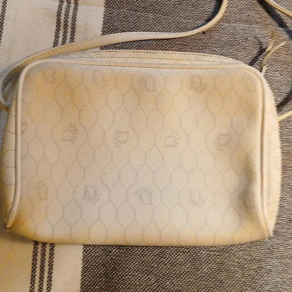 Christian Dior Honeycomb shoulder cross body bag white PVC leather - Picture 2 of 10